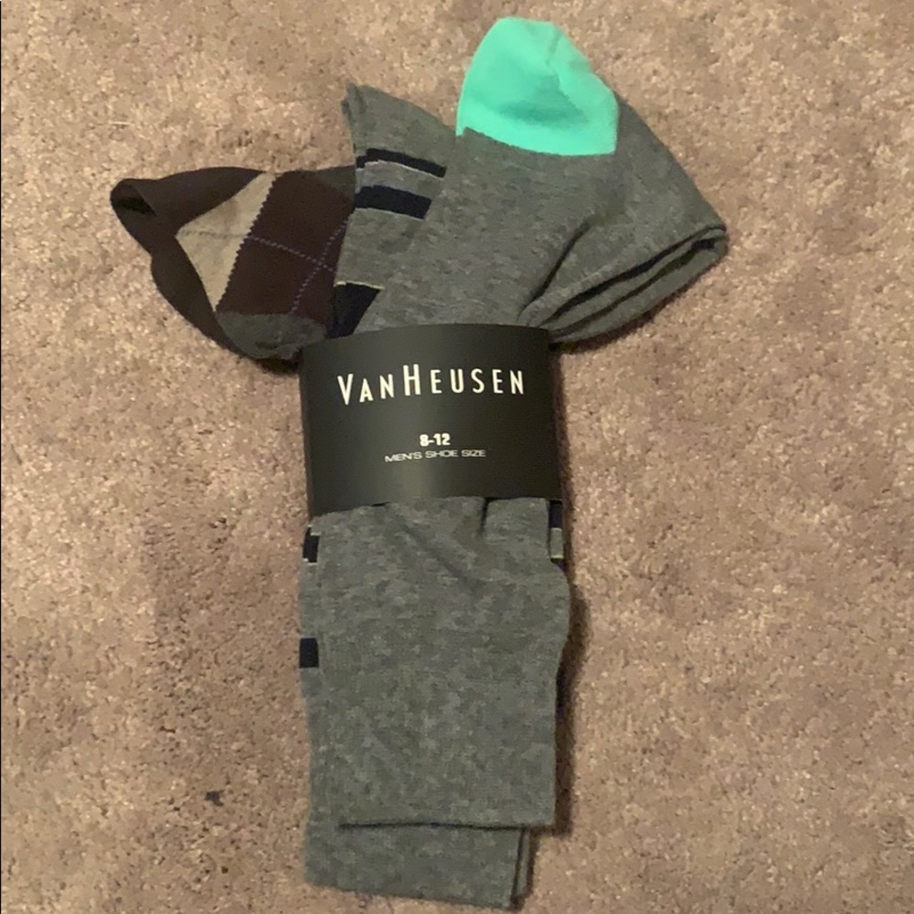 Mans Van-Heusen Dress Sock 3pair Variety Pack 8-12